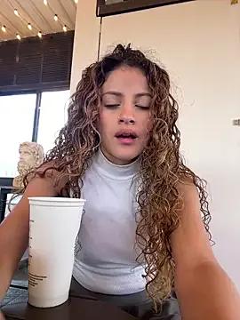 alana15 — NAKED AT STARBUCKS TABLE